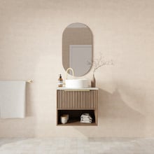 Merewether 600mm Wall Hung Single Vanity with Solid Surface Countertop